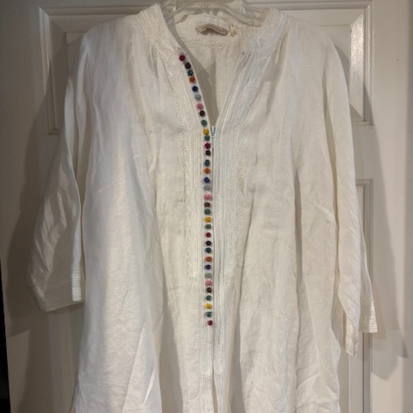 Soft Surroundings Beautiful Linen shirt 1X front zipper - Picture 1 of 7